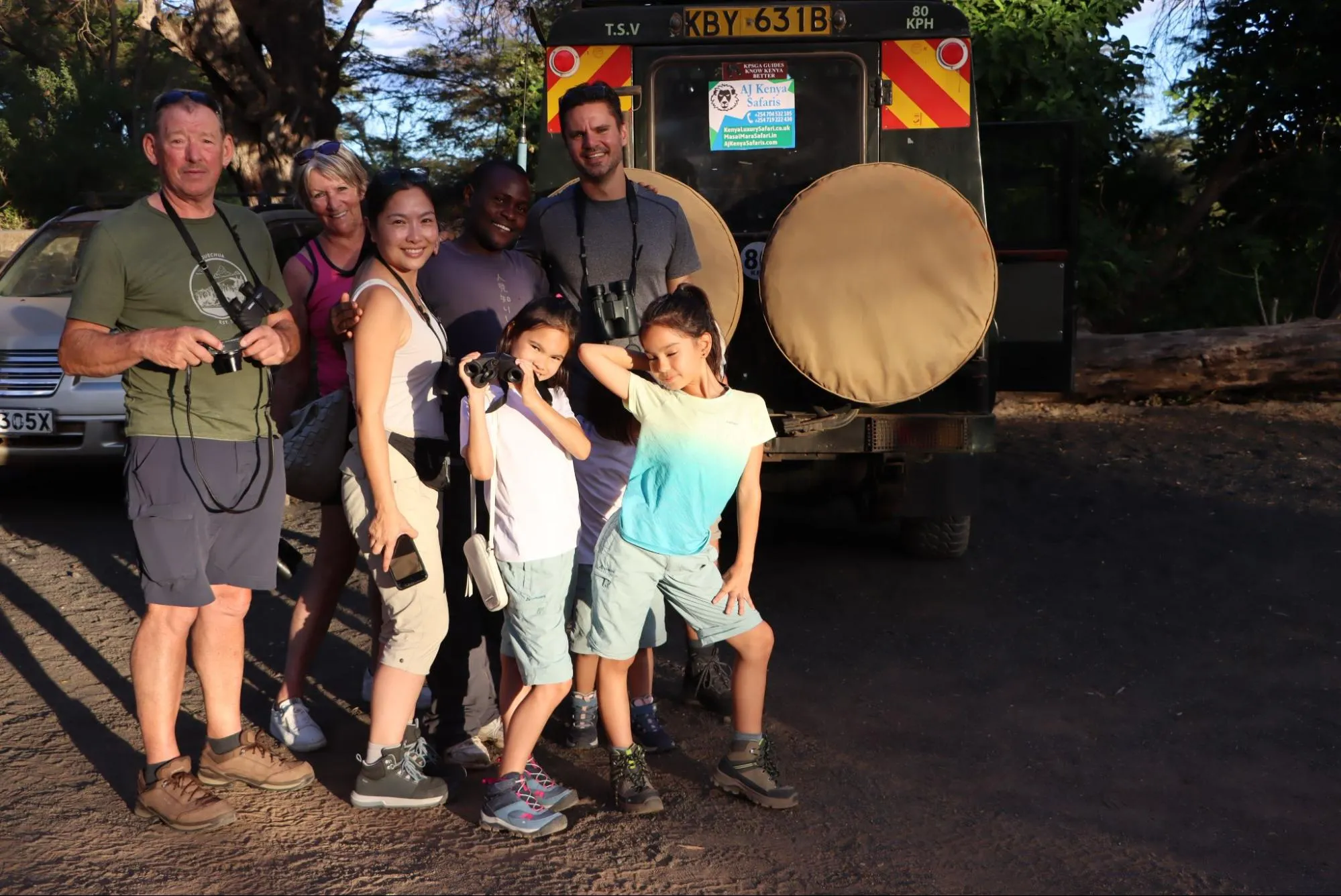 Our guests during a safari in Masai Mara